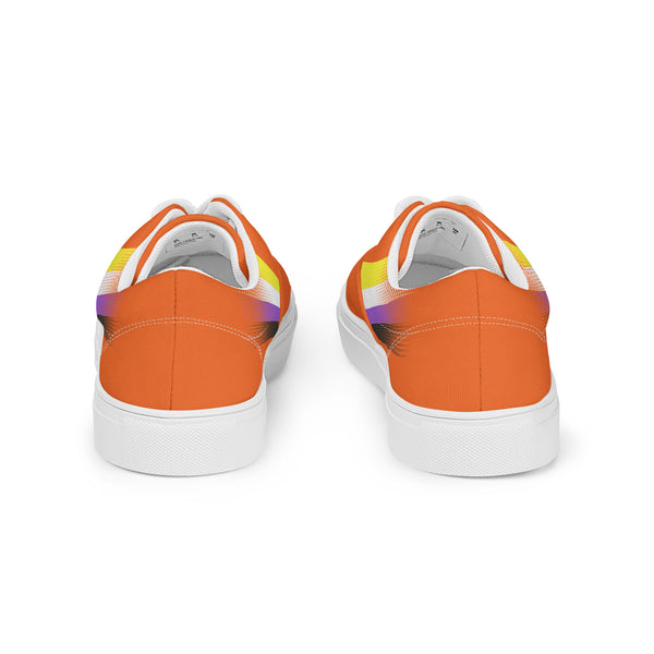 Non-Binary Pride Colors Original Orange Lace-up Shoes - Men Sizes