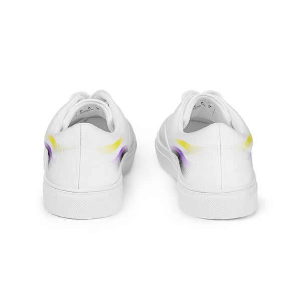 Casual Non-Binary Pride Colors White Lace-up Shoes - Men Sizes