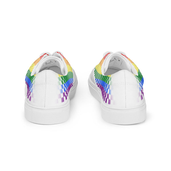 Gay Pride Rainbow Checkers Lace-up Shoes