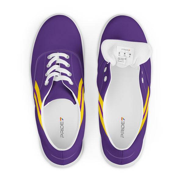 Classic Intersex Pride Colors Purple Lace-up Shoes - Men Sizes