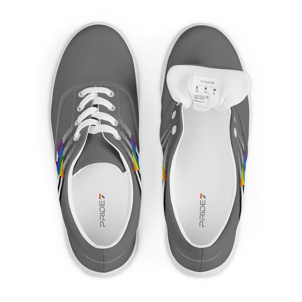 Ally Pride Colors Modern Gray Lace-up Shoes - Men Sizes