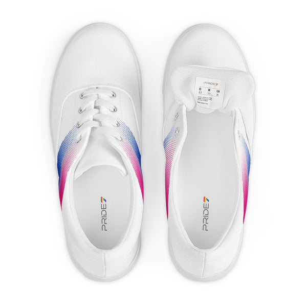 Bisexual Pride Colors Modern White Lace-up Shoes - Men Sizes