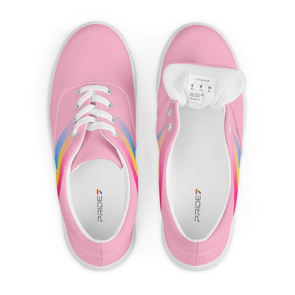 Pansexual Pride Colors Modern Pink Lace-up Shoes - Men Sizes
