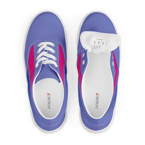 Bisexual Pride Colors Original Blue Lace-up Shoes - Men Sizes