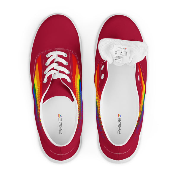 Gay Pride Colors Original Red Lace-up Shoes - Men Sizes
