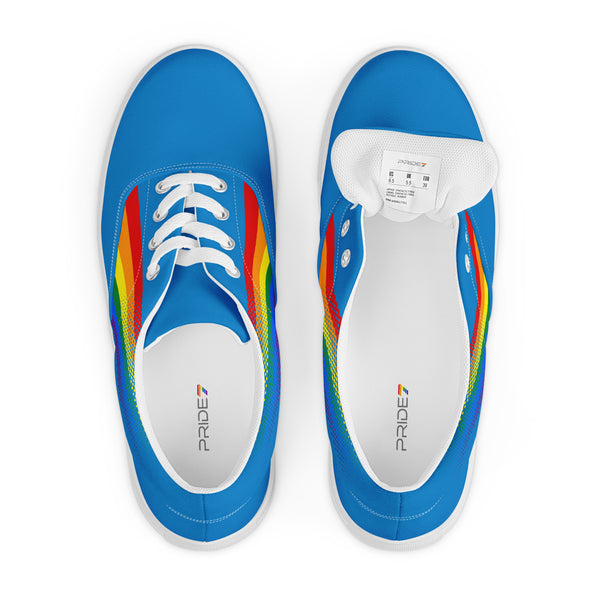 Gay Pride Colors Original Blue Lace-up Shoes - Men Sizes