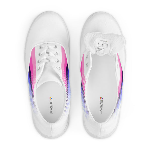 Omnisexual Pride Colors Original White Lace-up Shoes - Men Sizes