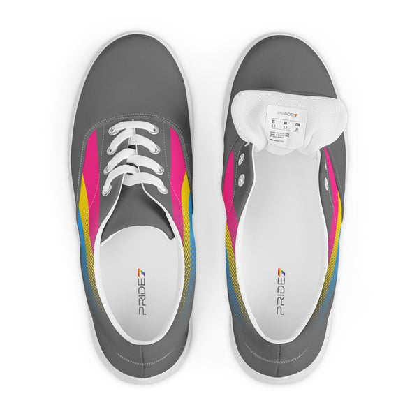 Pansexual Pride Colors Original Gray Lace-up Shoes - Men Sizes