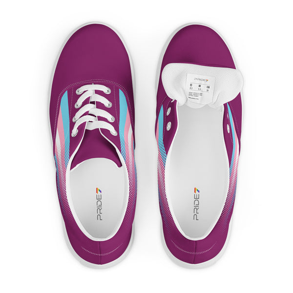 Transgender Pride Colors Original Violet Lace-up Shoes - Men Sizes