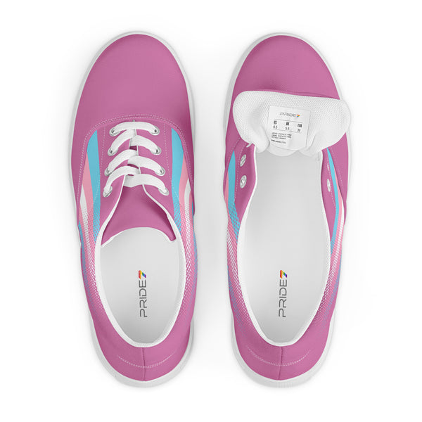 Transgender Pride Colors Original Pink Lace-up Shoes - Men Sizes