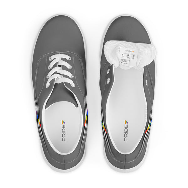 Casual Ally Pride Colors Gray Lace-up Shoes - Men Sizes