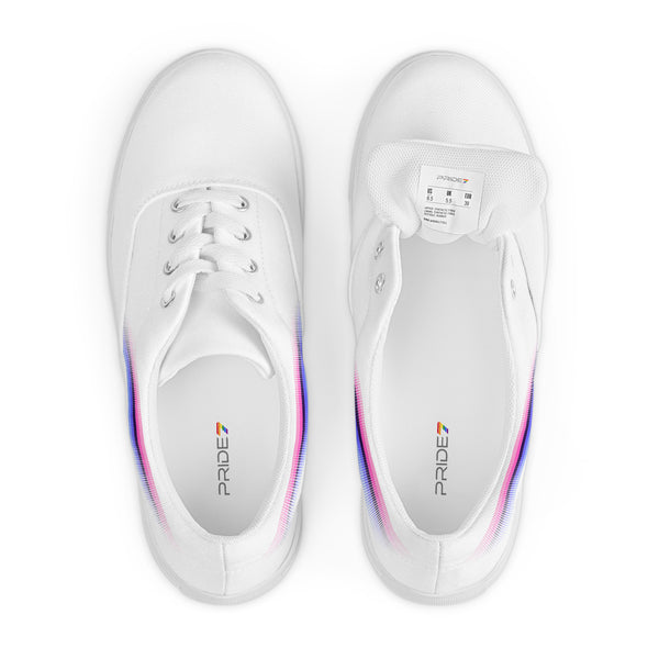 Casual Omnisexual Pride Colors White Lace-up Shoes - Men Sizes