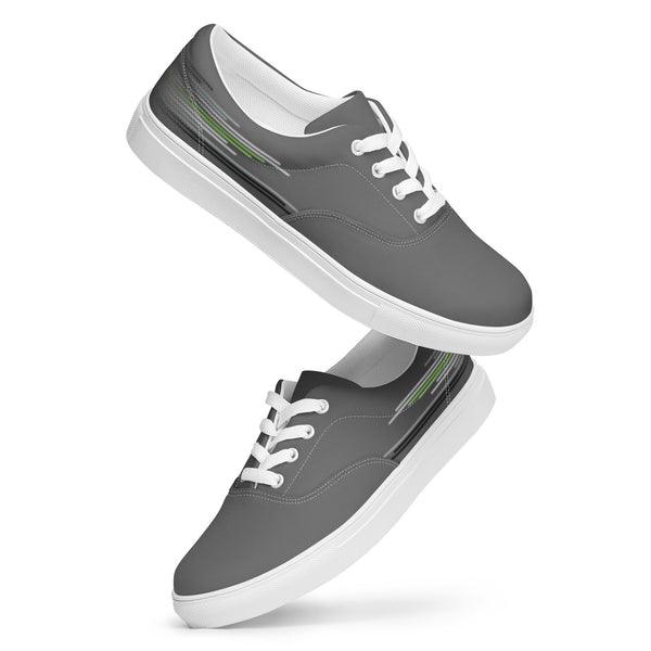 Modern Agender Pride Colors Gray Lace-up Shoes - Men Sizes