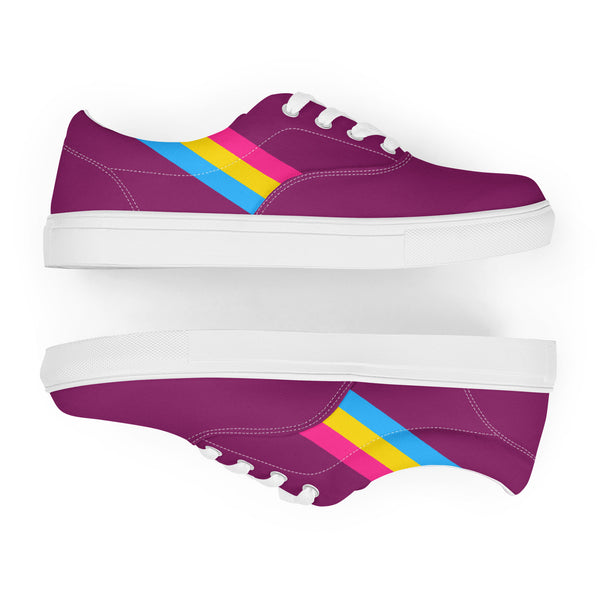 Classic Pansexual Pride Colors Purple Lace-up Shoes - Men Sizes