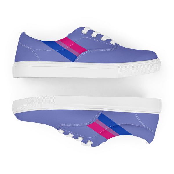 Classic Bisexual Pride Colors Blue Lace-up Shoes - Men Sizes