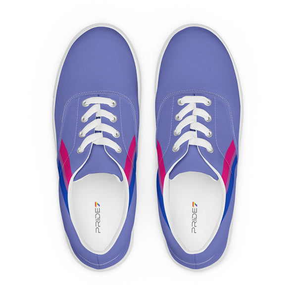 Classic Bisexual Pride Colors Blue Lace-up Shoes - Men Sizes