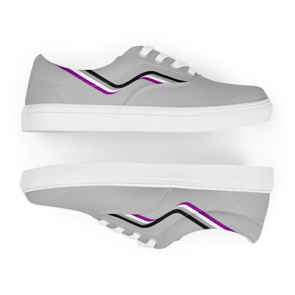 Original Asexual Pride Colors Gray Lace-up Shoes - Men Sizes