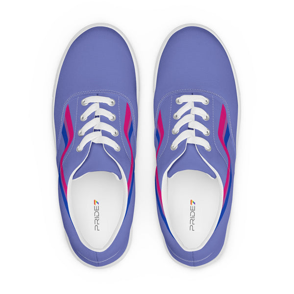Original Bisexual Pride Colors Blue Lace-up Shoes - Men Sizes