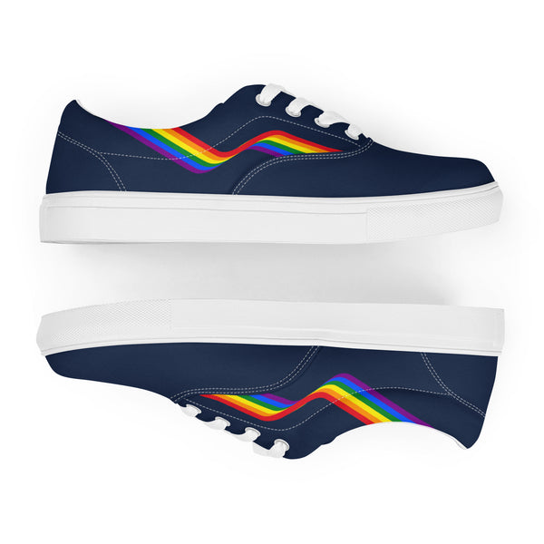 Original Gay Pride Colors Navy Lace-up Shoes - Men Sizes