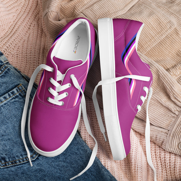 Original Genderfluid Pride Colors Fuchsia Lace-up Shoes - Men Sizes