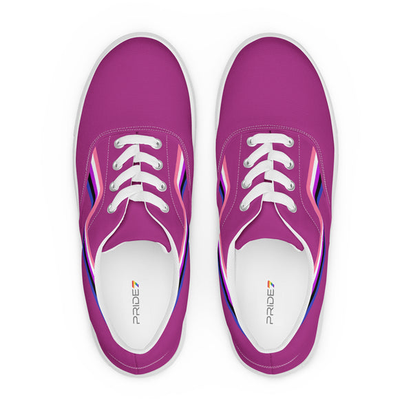 Original Genderfluid Pride Colors Fuchsia Lace-up Shoes - Men Sizes