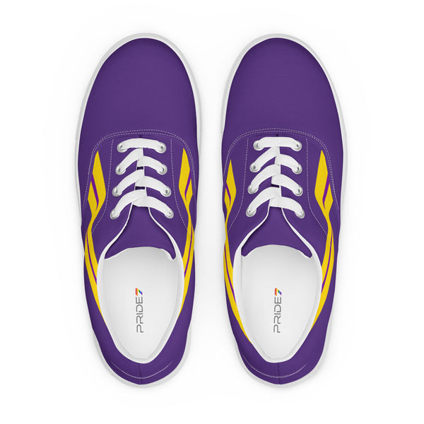 Original Intersex Pride Colors Purple Lace-up Shoes - Men Sizes