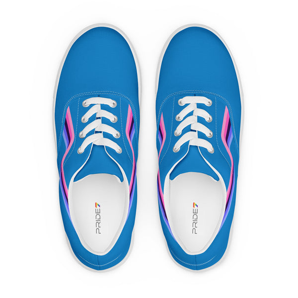 Original Omnisexual Pride Colors Blue Lace-up Shoes - Men Sizes