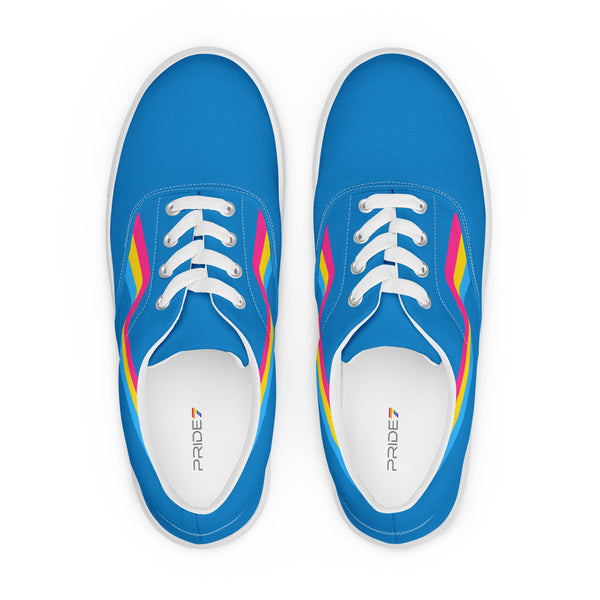 Original Pansexual Pride Colors Blue Lace-up Shoes - Men Sizes