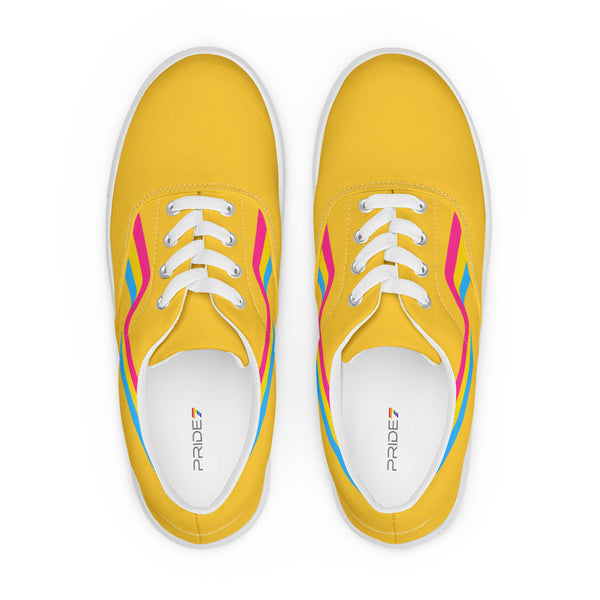 Original Pansexual Pride Colors Yellow Lace-up Shoes - Men Sizes