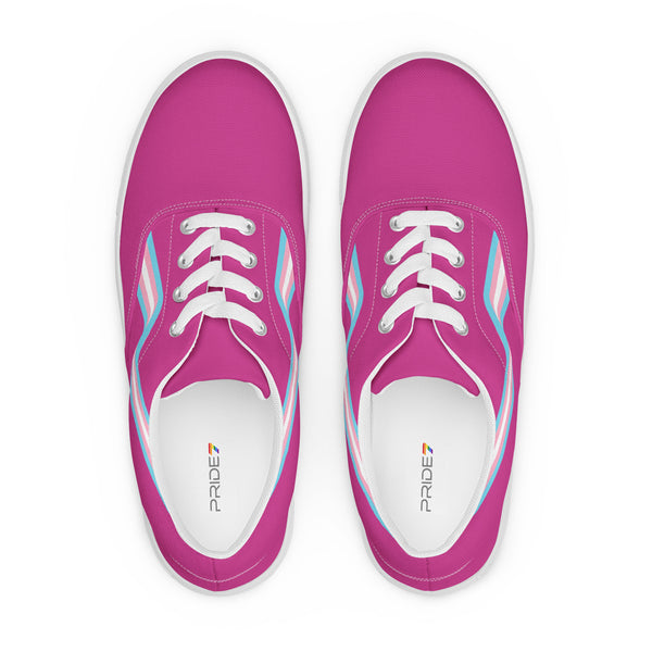 Original Transgender Pride Colors Pink Lace-up Shoes - Men Sizes