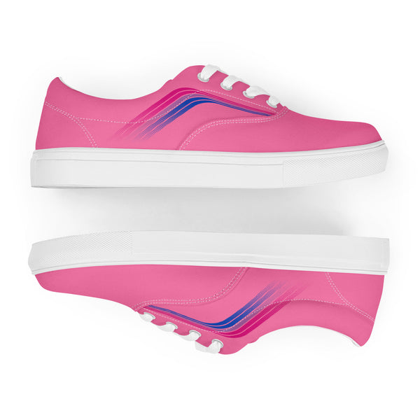 Trendy Bisexual Pride Colors Pink Lace-up Shoes - Men Sizes