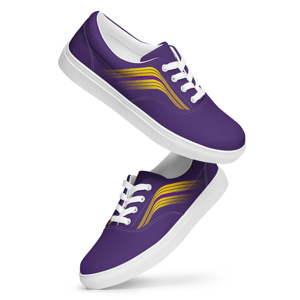 Trendy Intersex Pride Colors Purple Lace-up Shoes - Men Sizes