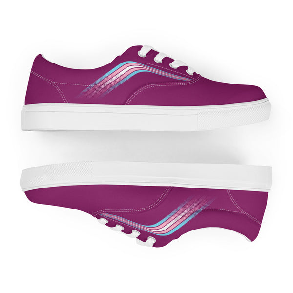 Trendy Transgender Pride Colors Violet Lace-up Shoes - Men Sizes