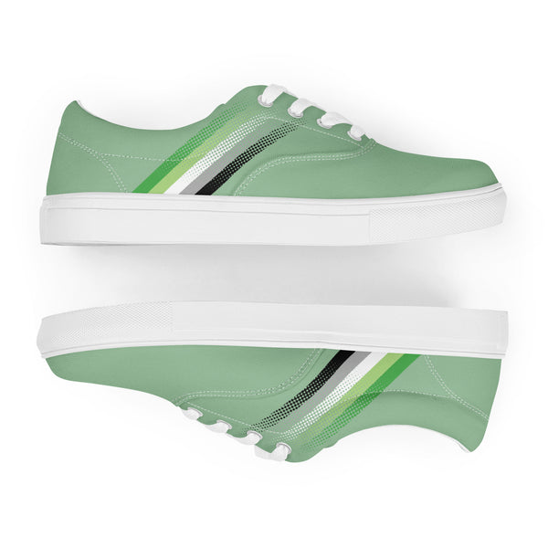 Aromantic Pride Colors Modern Green Lace-up Shoes - Men Sizes