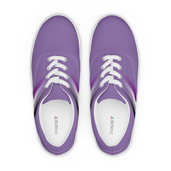 Asexual Pride Colors Modern Purple Lace-up Shoes - Men Sizes