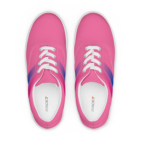 Bisexual Pride Colors Modern Pink Lace-up Shoes - Men Sizes
