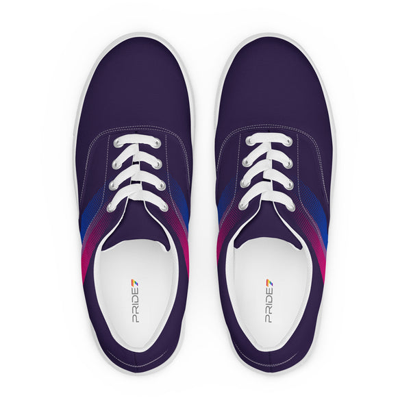 Bisexual Pride Colors Modern Purple Lace-up Shoes - Men Sizes