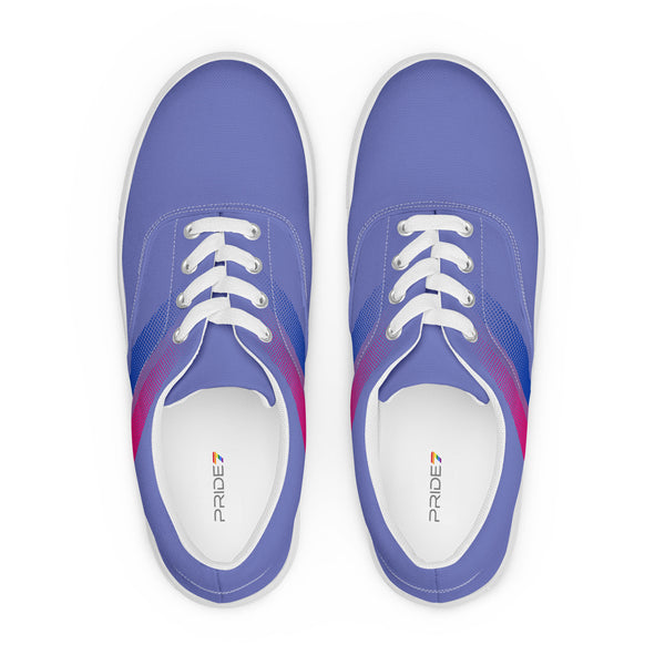 Bisexual Pride Colors Modern Blue Lace-up Shoes - Men Sizes