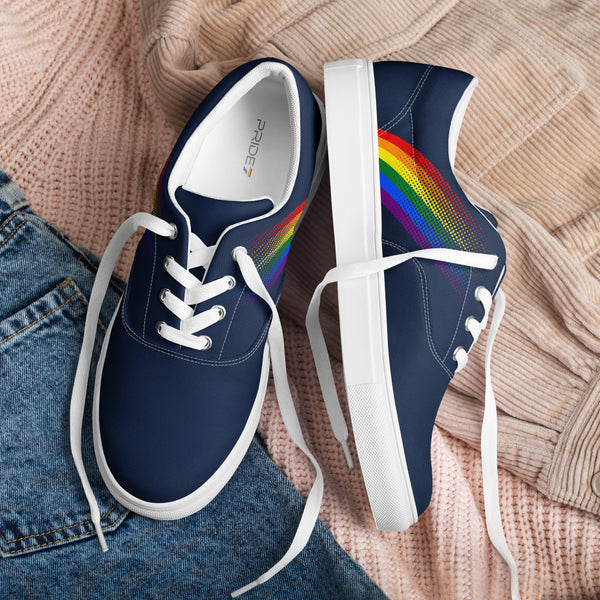 Gay Pride Colors Modern Navy Lace-up Shoes - Men Sizes