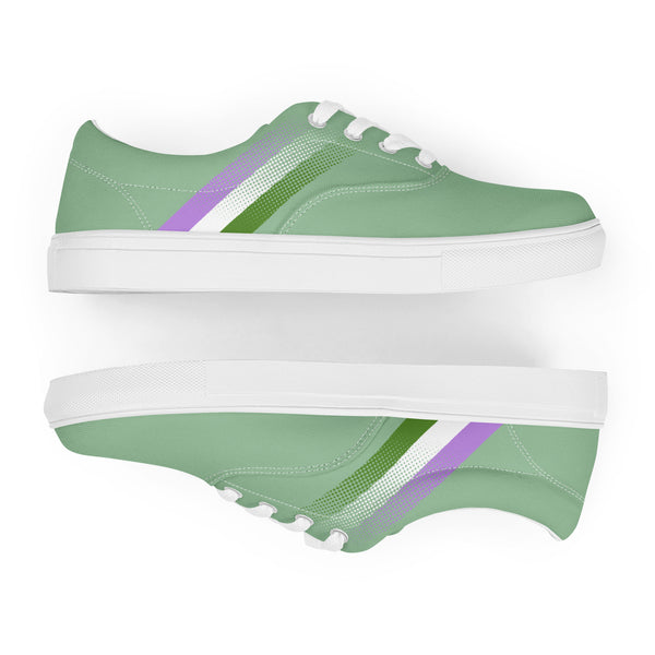 Genderqueer Pride Colors Modern Green Lace-up Shoes - Men Sizes