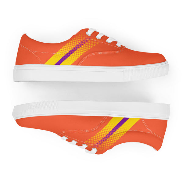 Intersex Pride Colors Modern Orange Lace-up Shoes - Men Sizes