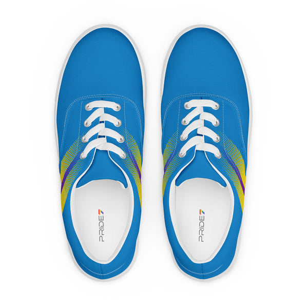 Intersex Pride Colors Modern Blue Lace-up Shoes - Men Sizes