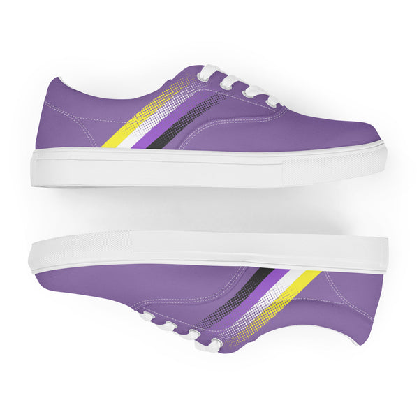 Non-Binary Pride Colors Modern Purple Lace-up Shoes - Men Sizes