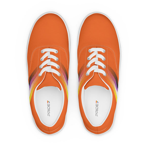 Non-Binary Pride Colors Modern Orange Lace-up Shoes - Men Sizes