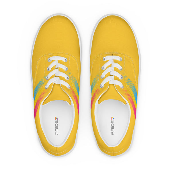 Pansexual Pride Colors Modern Yellow Lace-up Shoes - Men Sizes