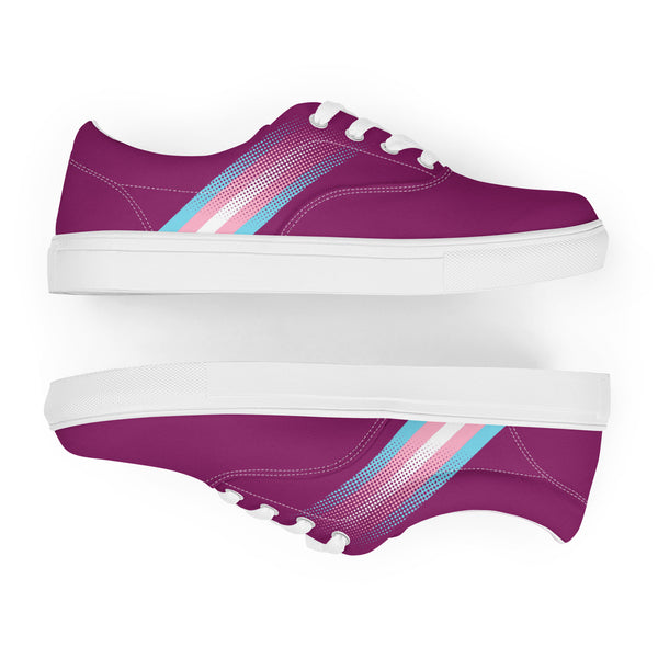 Transgender Pride Colors Modern Violet Lace-up Shoes - Men Sizes