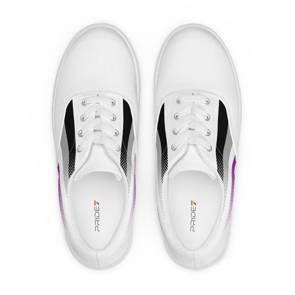 Asexual Pride Colors Original White Lace-up Shoes - Men Sizes