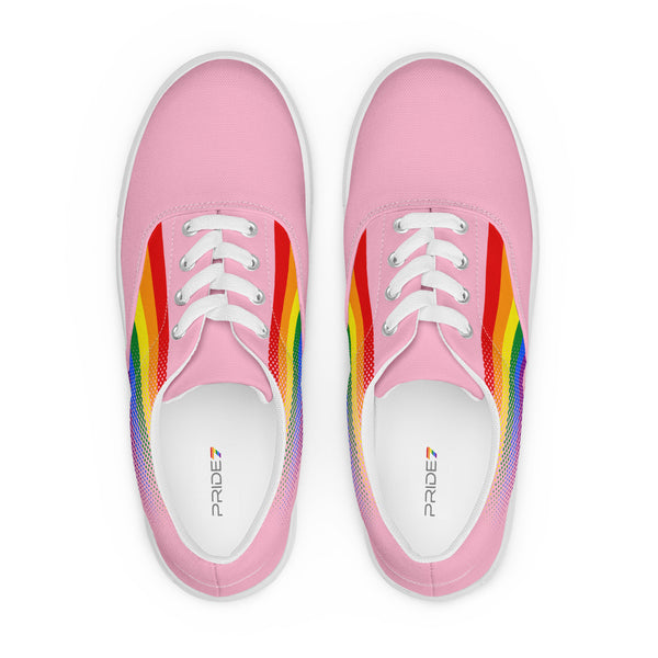 Gay Pride Colors Original Pink Lace-up Shoes - Men Sizes