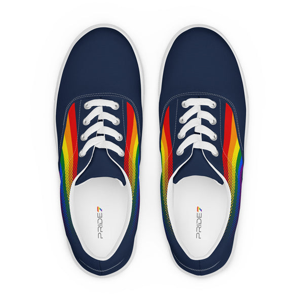 Gay Pride Colors Original Navy Lace-up Shoes - Men Sizes