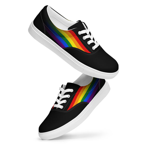 Gay Pride Colors Original Black Lace-up Shoes - Men Sizes